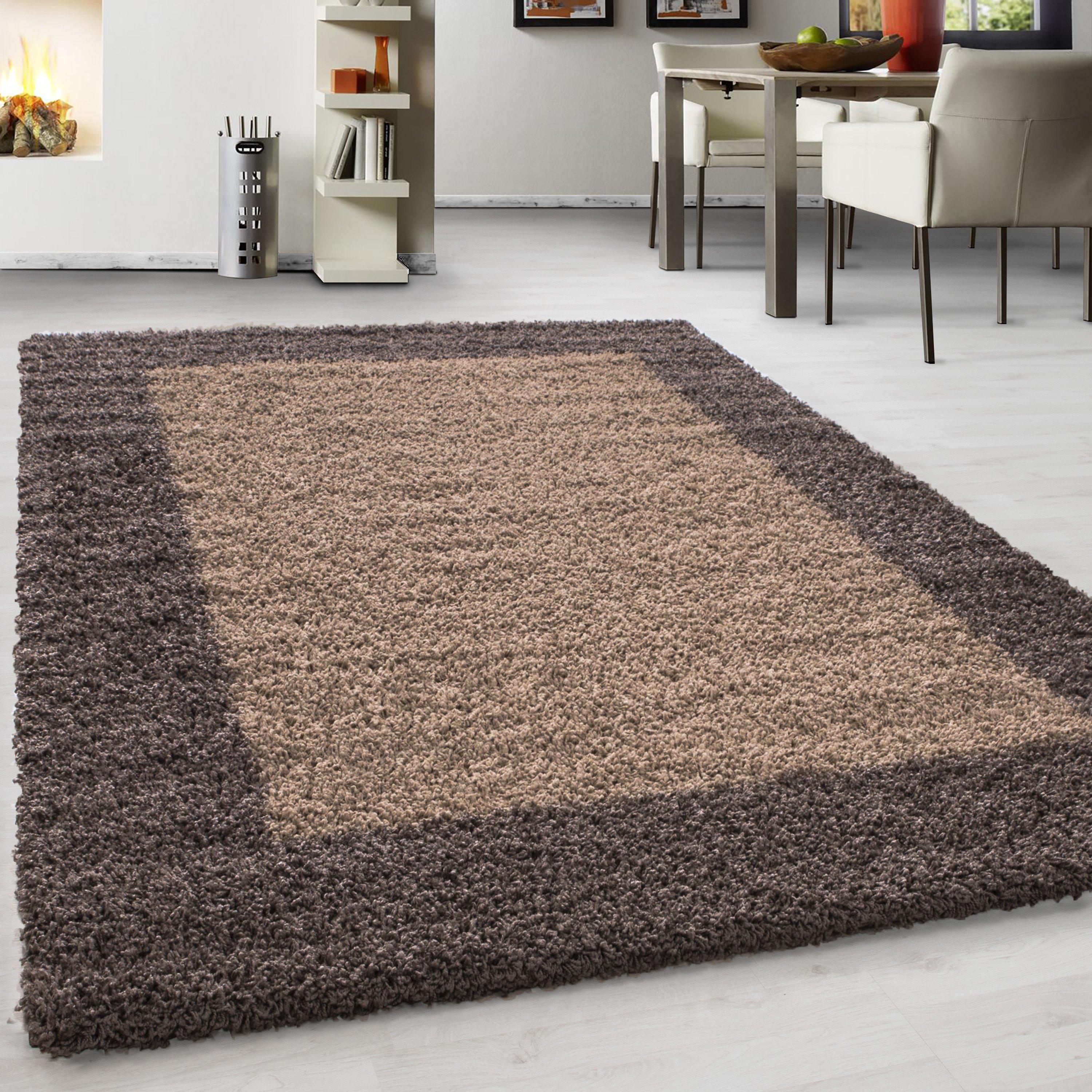 Hochflor Teppich Taupe Life 200x290 cm - Taupe, KONVENTIONELL, Textil (200/290cm) - Novel