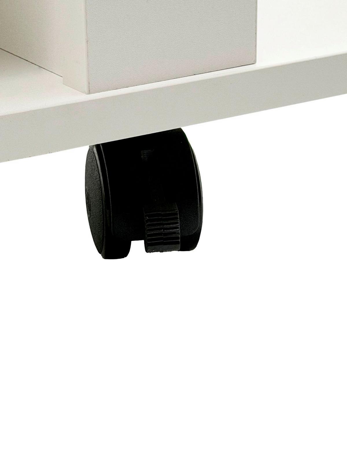 LOWBOARD Weiß B: 78cm - Schwarz/Weiß, Design, Holzwerkstoff/Kunststoff (78/51/38cm) - Livetastic