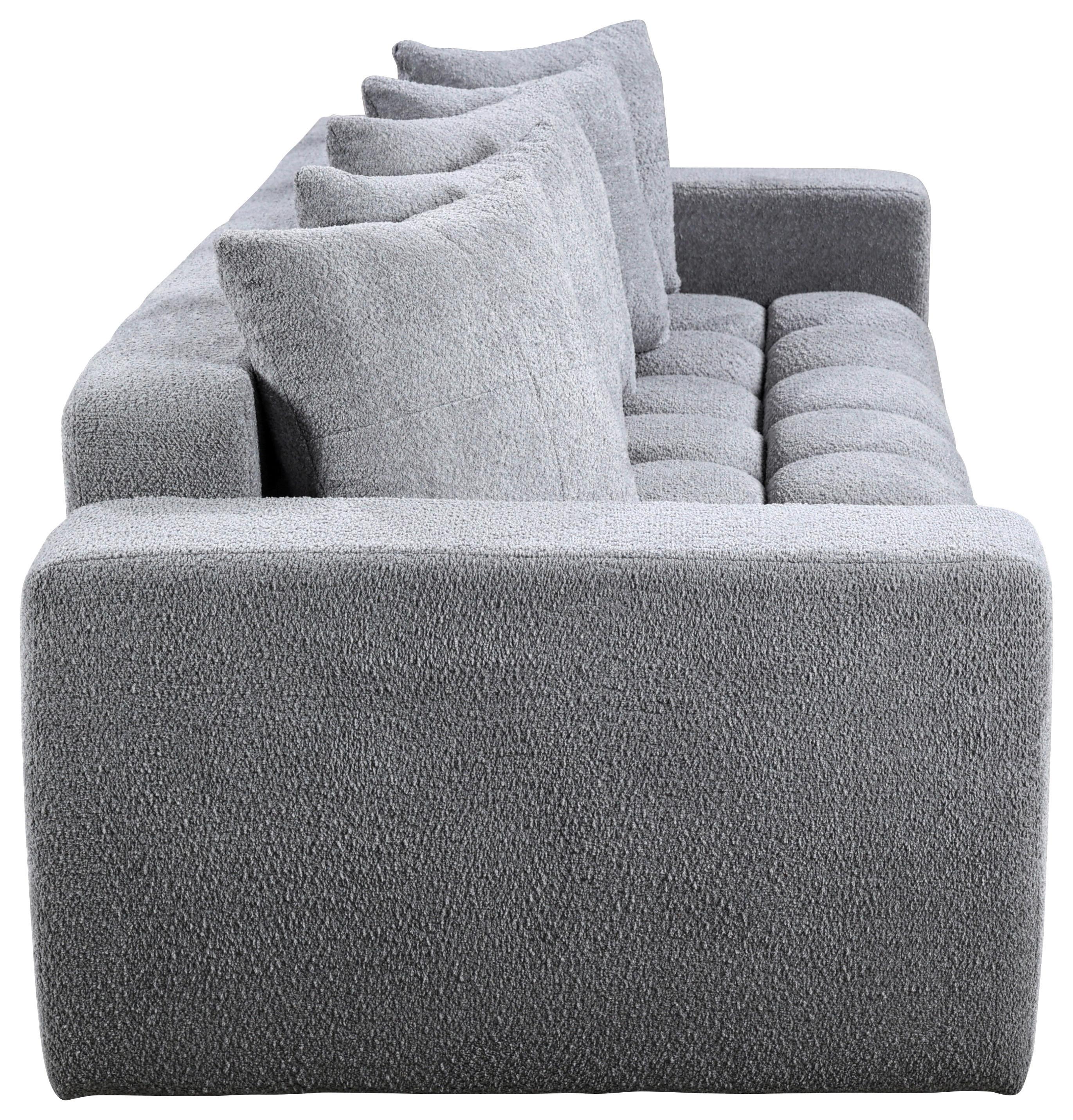 Schlafsofa Cloud Grau B: 250 cm - Schwarz/Grau, Basics, Textil (250/86/140cm) - Livetastic