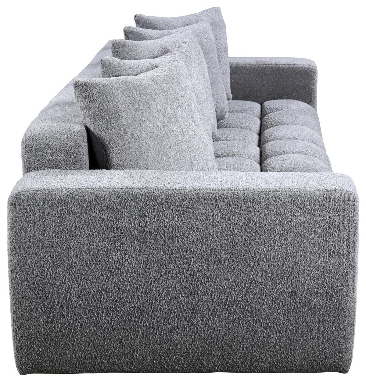 Schlafsofa Cloud Grau B: 250 cm - Schwarz/Grau, Basics, Textil (250/86/140cm) - Livetastic