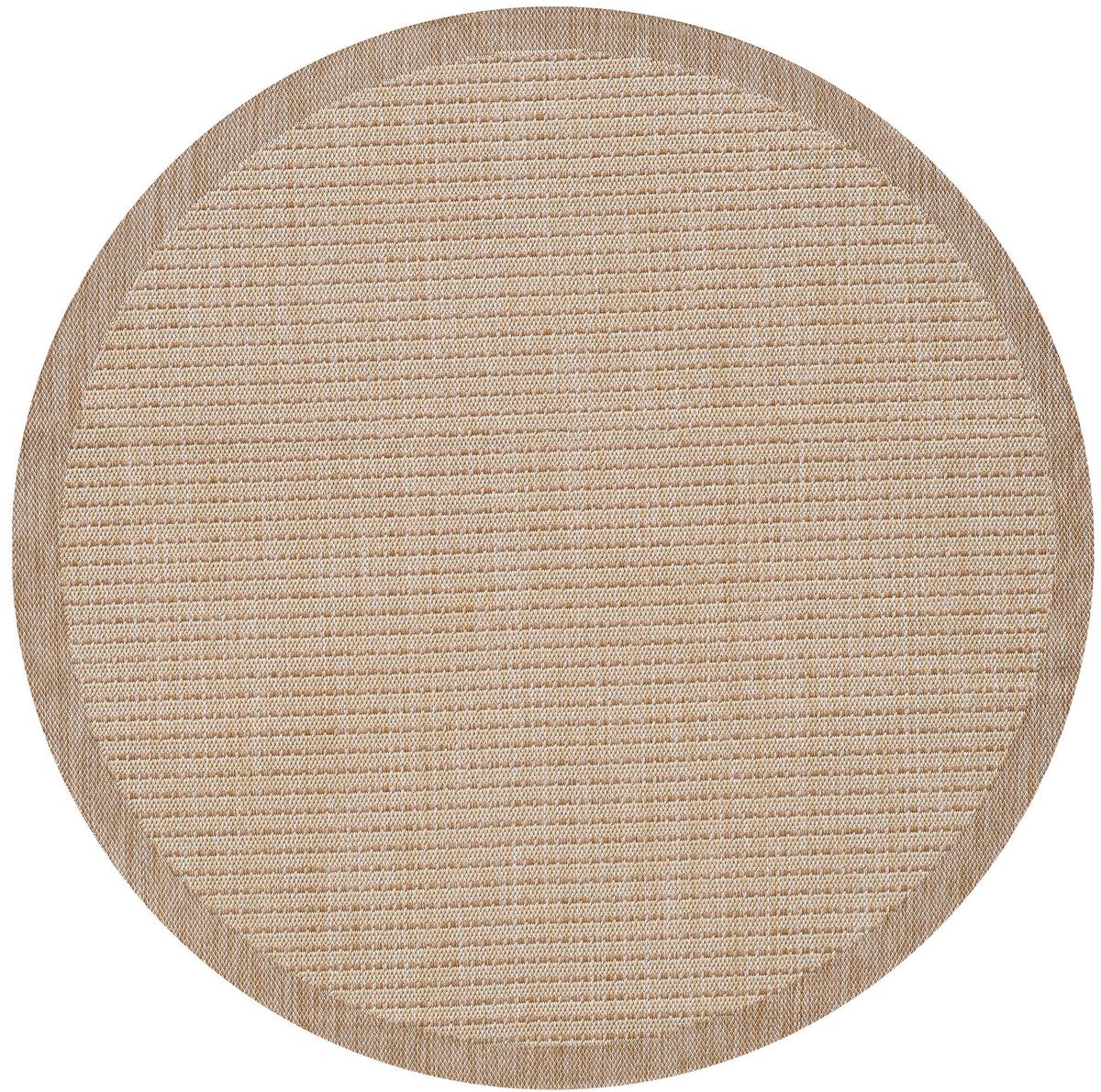 Outdoor-Teppich Giza Beige 200 cm, In- & Outdoor - Beige, Basics, Textil (200cm) - Novel
