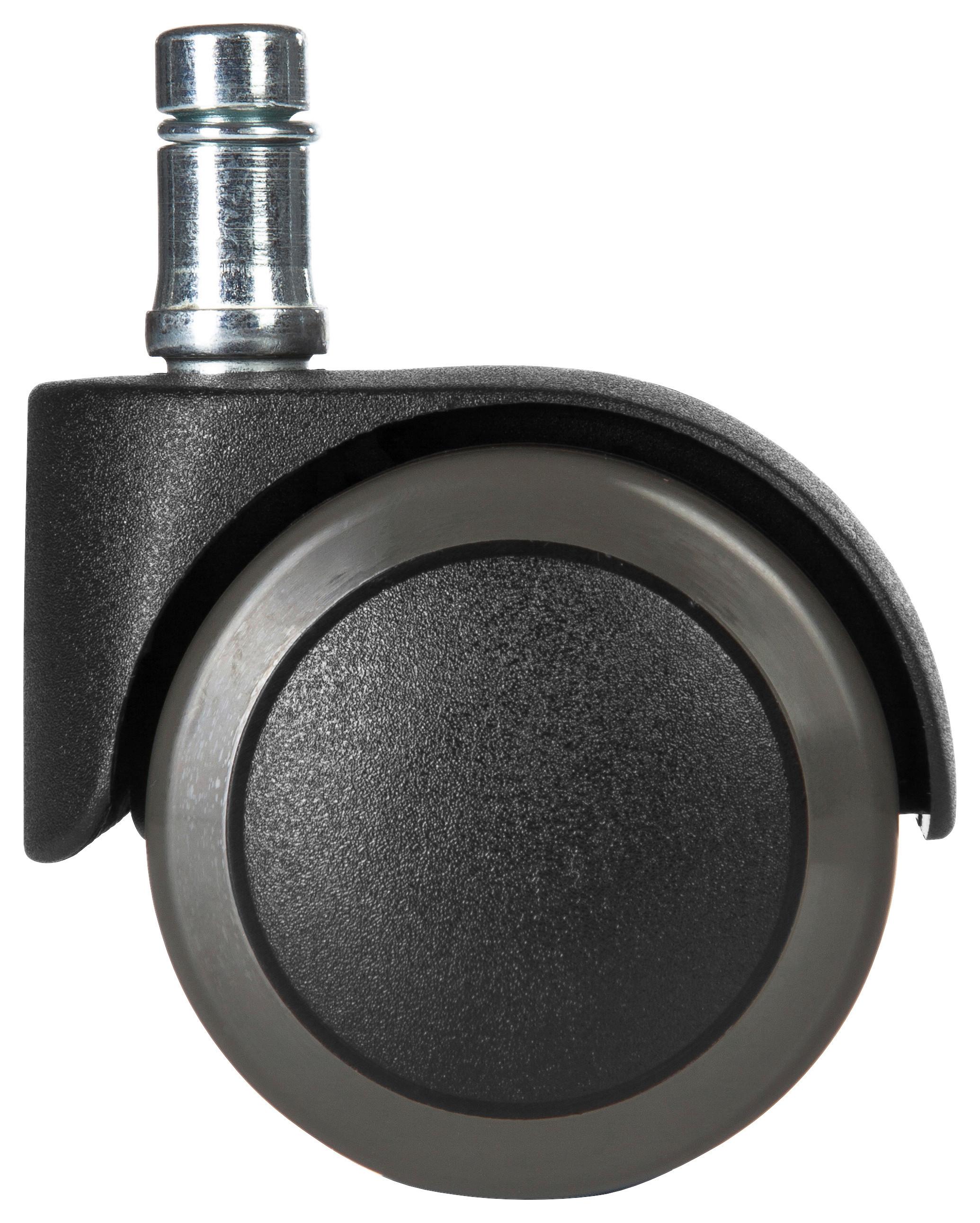 Drehstuhlrolle Schwarz 5x Rolo Easy 10mm/50mm - Schwarz, MODERN, Kunststoff/Metall (5/6/5cm) - MID.YOU