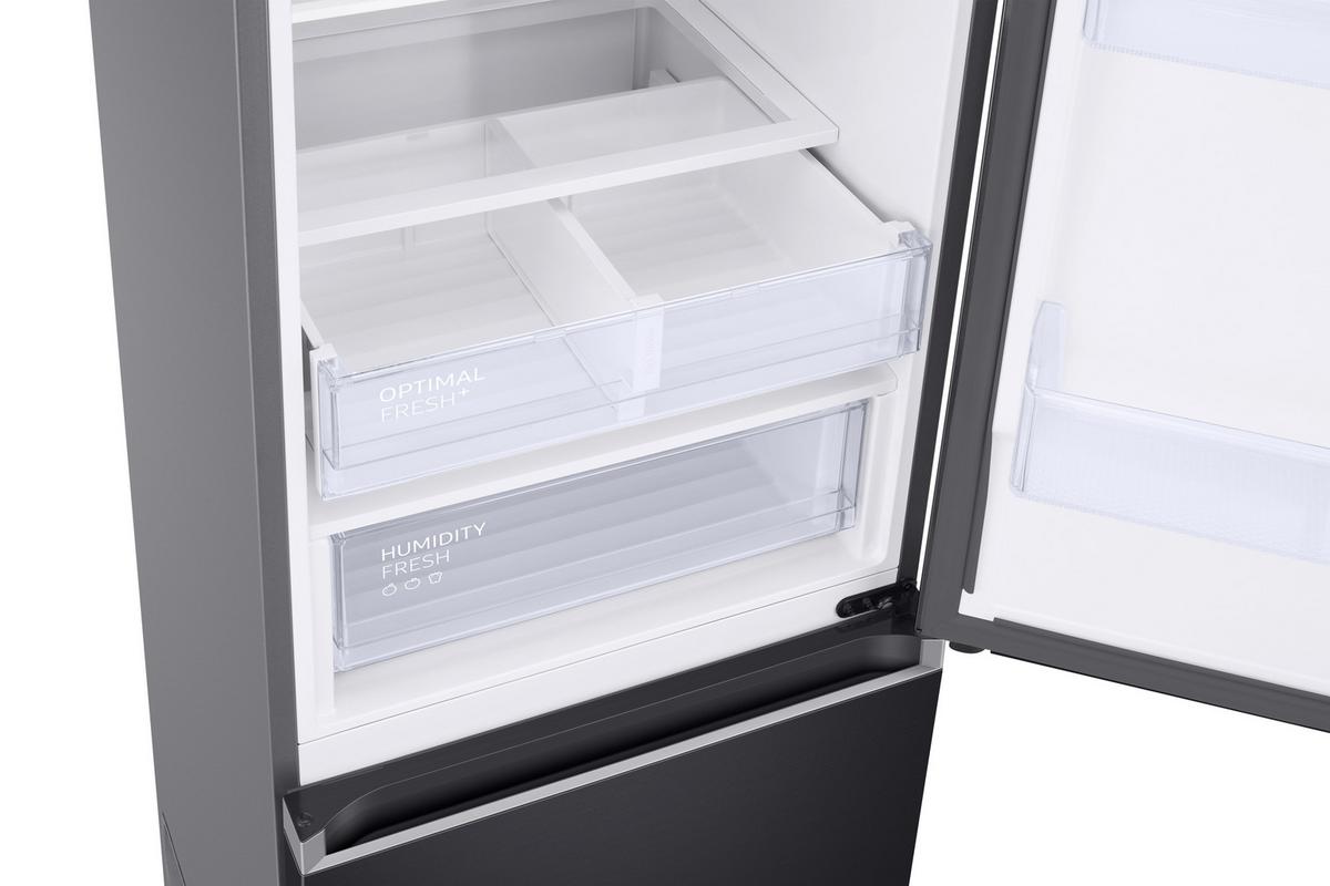 Kühl-gefrier-kombination Rb38c607ab1/ef - Schwarz, Basics, Glas/Kunststoff (59,5/203/65,8cm) - Samsung