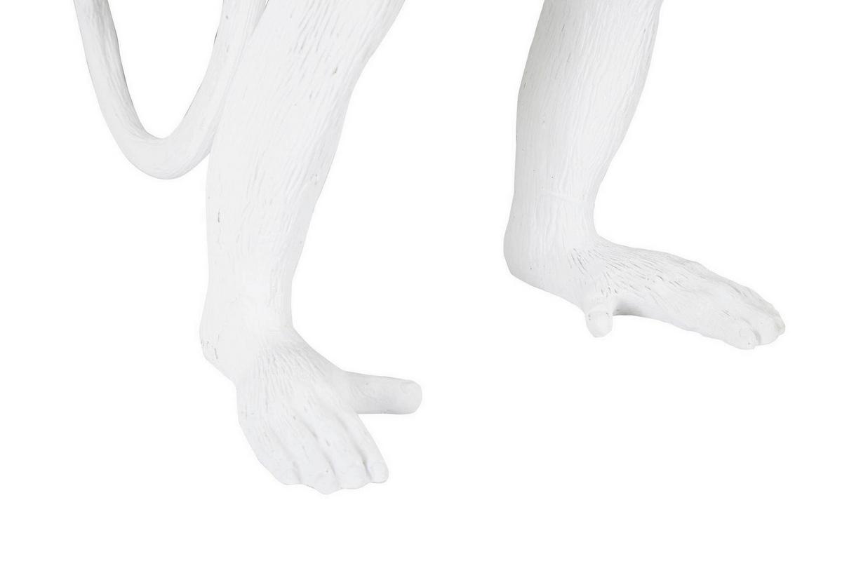 Tischleuchte Monkey White Weiß B: 20 cm - Weiß, Basics, Kunststoff (20/64/20cm)