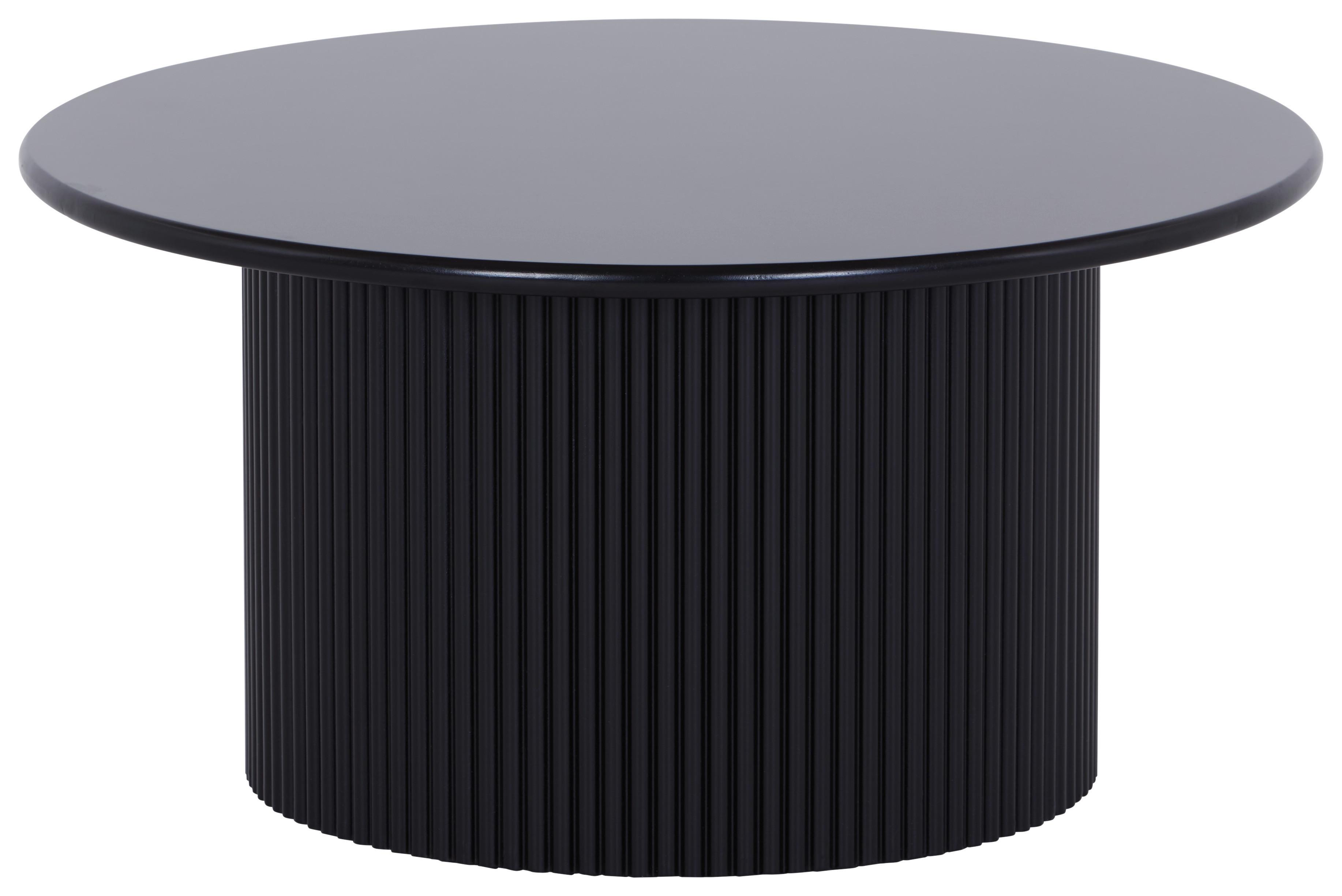 Couchtisch Rund Linz Schwarz - Schwarz, Design, Holzwerkstoff (60/30/60cm) - Livetastic