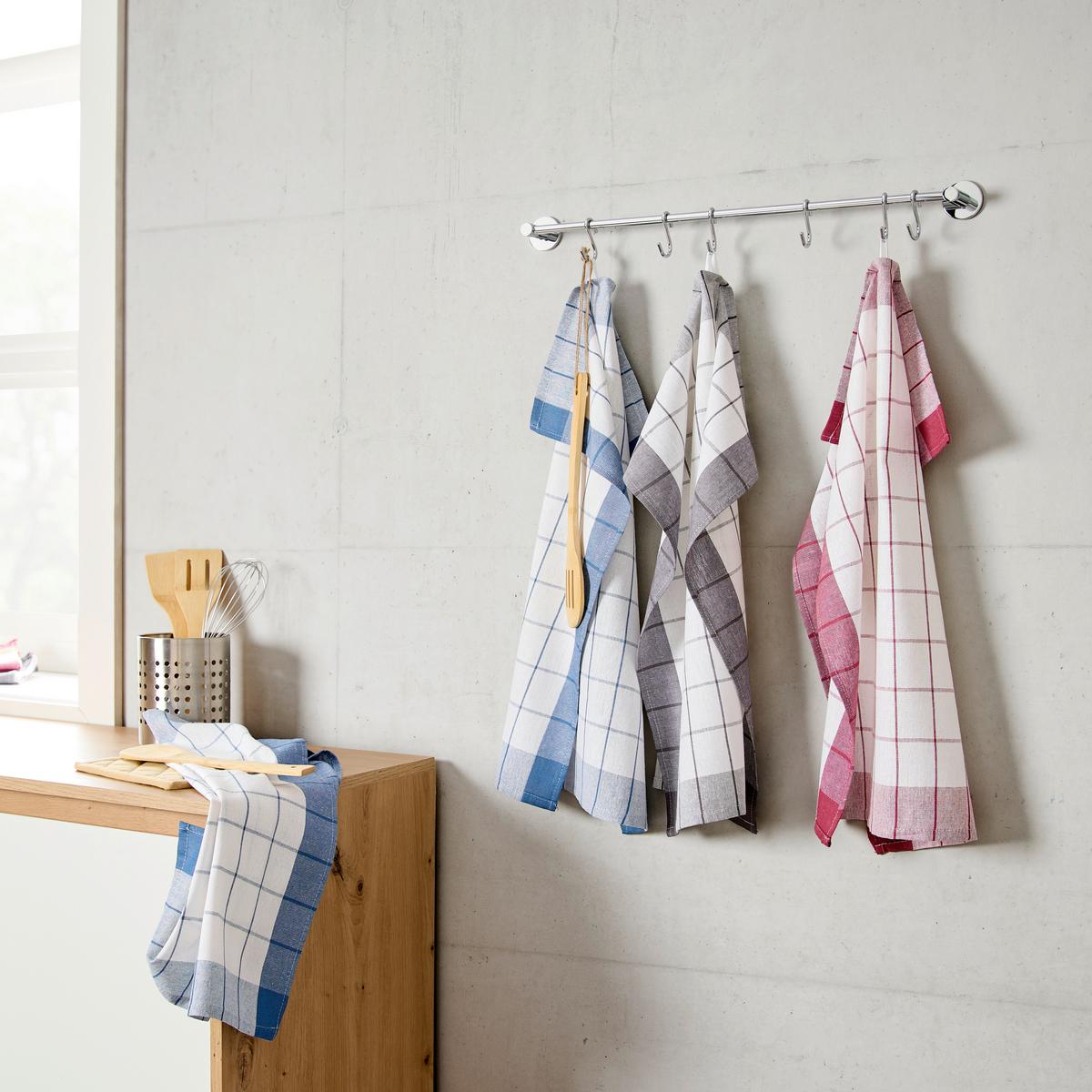 Geschirrtuch Kity - 3er Pack - Blau/Rot, Basics, Textil (45/60cm) - Ondega