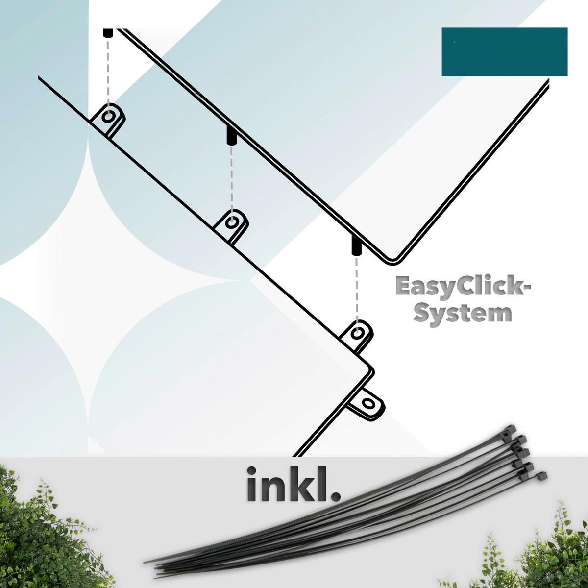Wandverkleidung Kunstpflanze - Jadegrün/Mintgrün, Trend, Kunststoff (50/50cm) - FloorDirekt