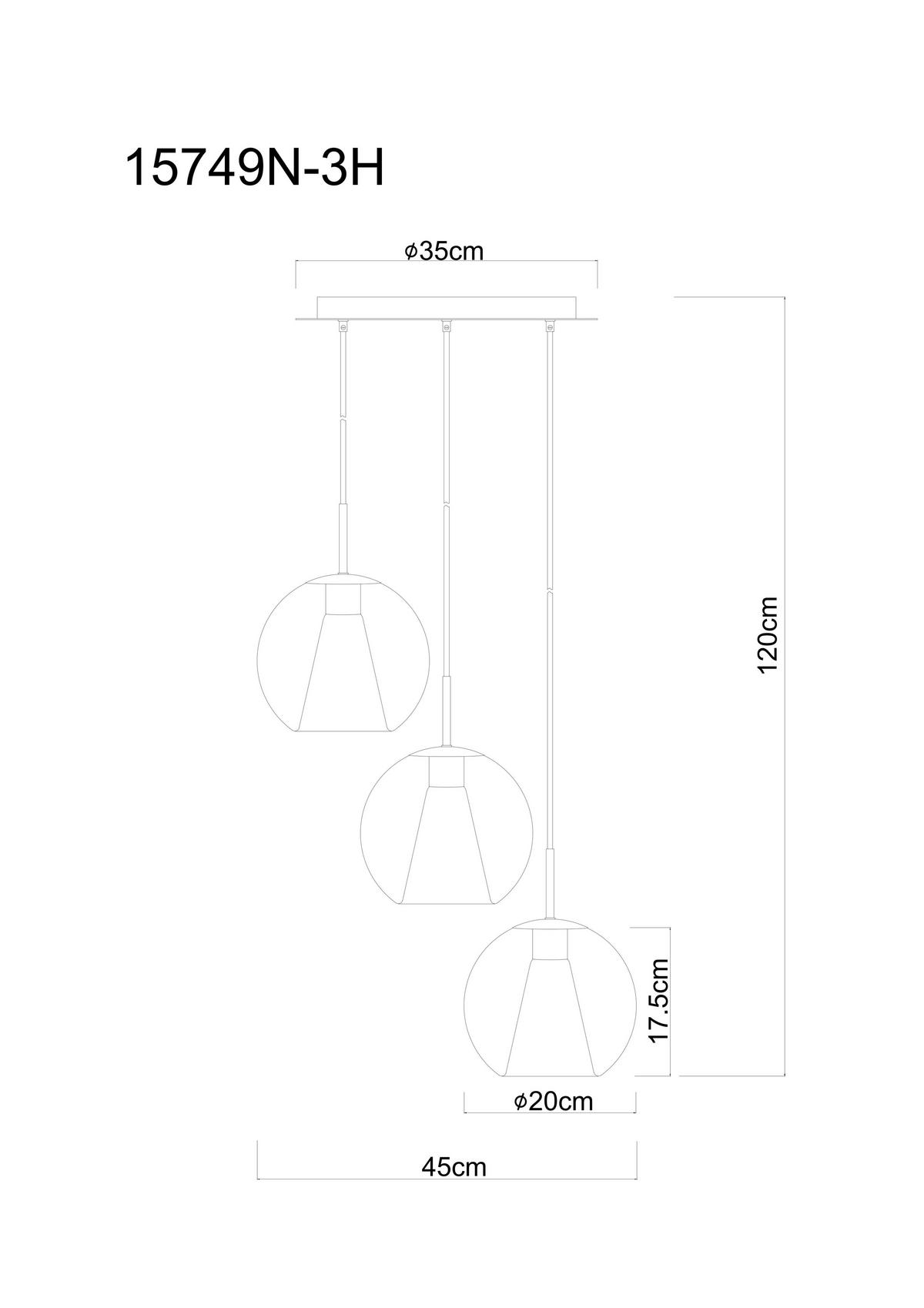 Hängeleuchte Barry Chromfarben Glas D: 45cm - Klar/Chromfarben, Basics, Glas/Kunststoff (45/120cm) - Globo