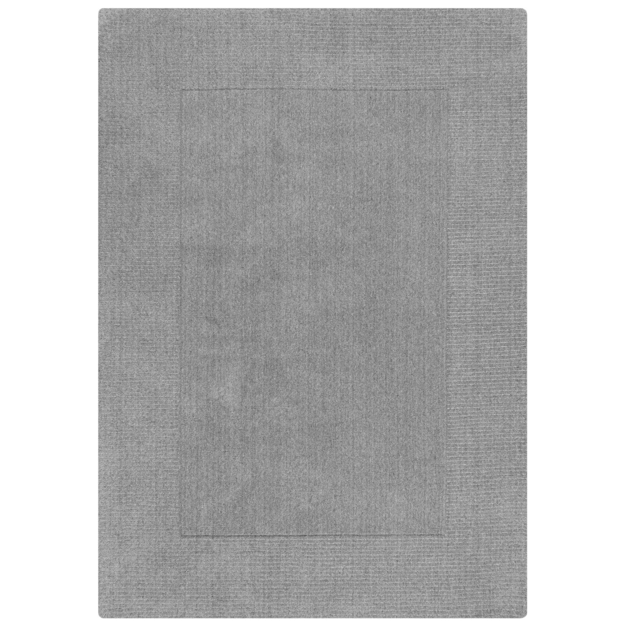Handwebteppich Woll Bordüre Grau 120x170 - Grau, Basics, Textil (120/170cm)