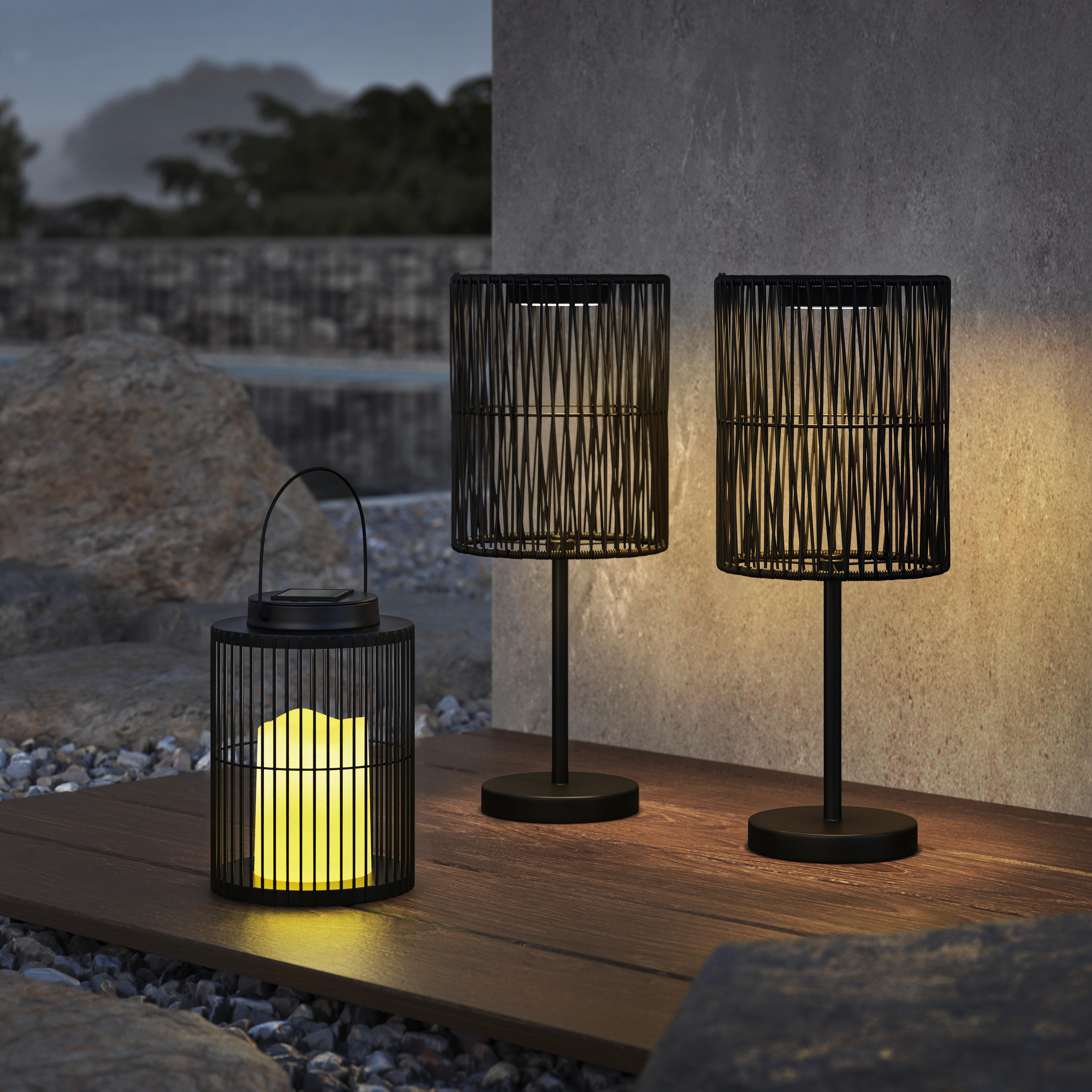 SOLÁRNÍ SVÍTIDLO HOHE - černá, Konvenční, kov/plast (15,5/40cm) - Modern Living
