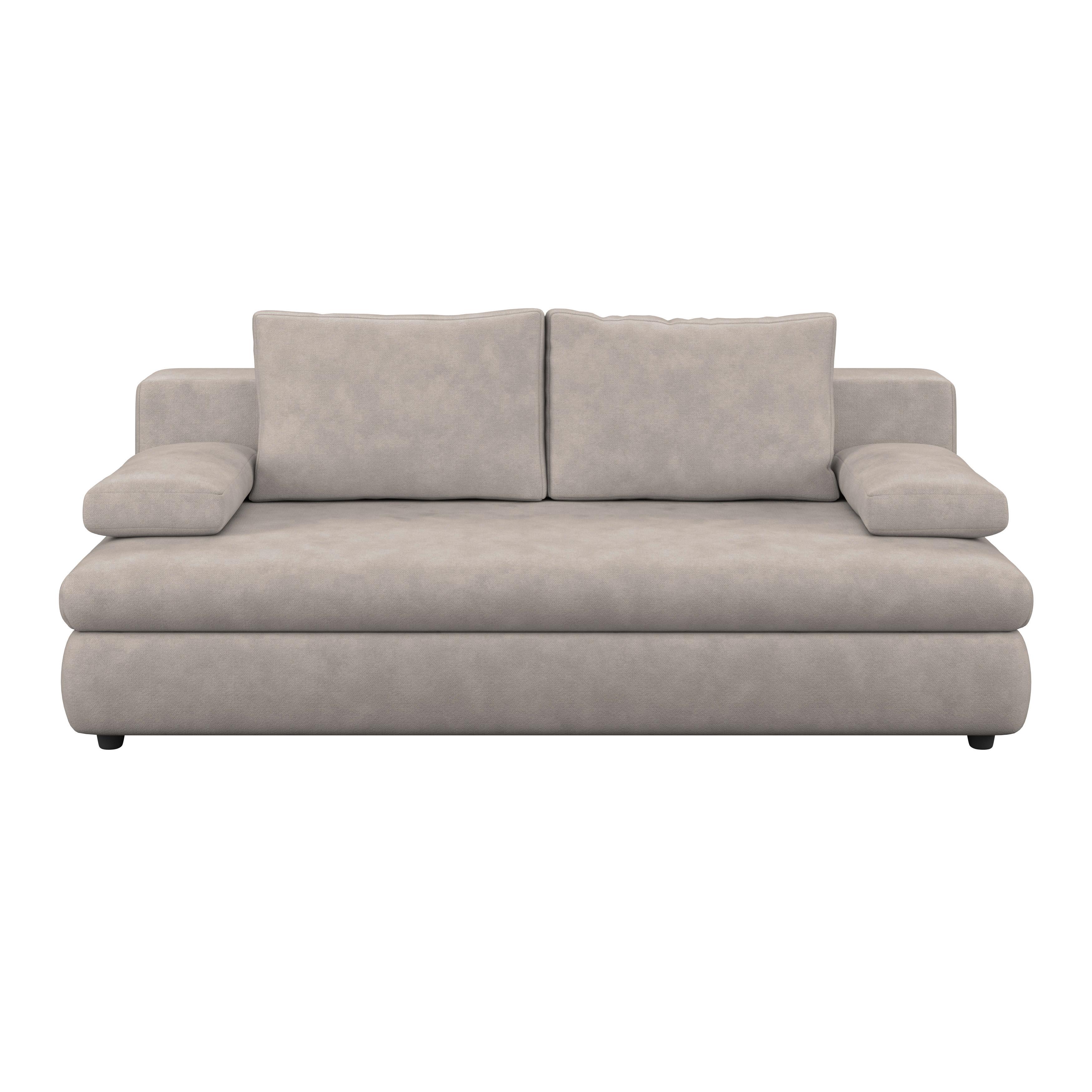 Schlafsofa Oslo Schwarz, Lf: 200x140 cm - Schwarz, Trend, Holz/Kunststoff (205/72/100cm)