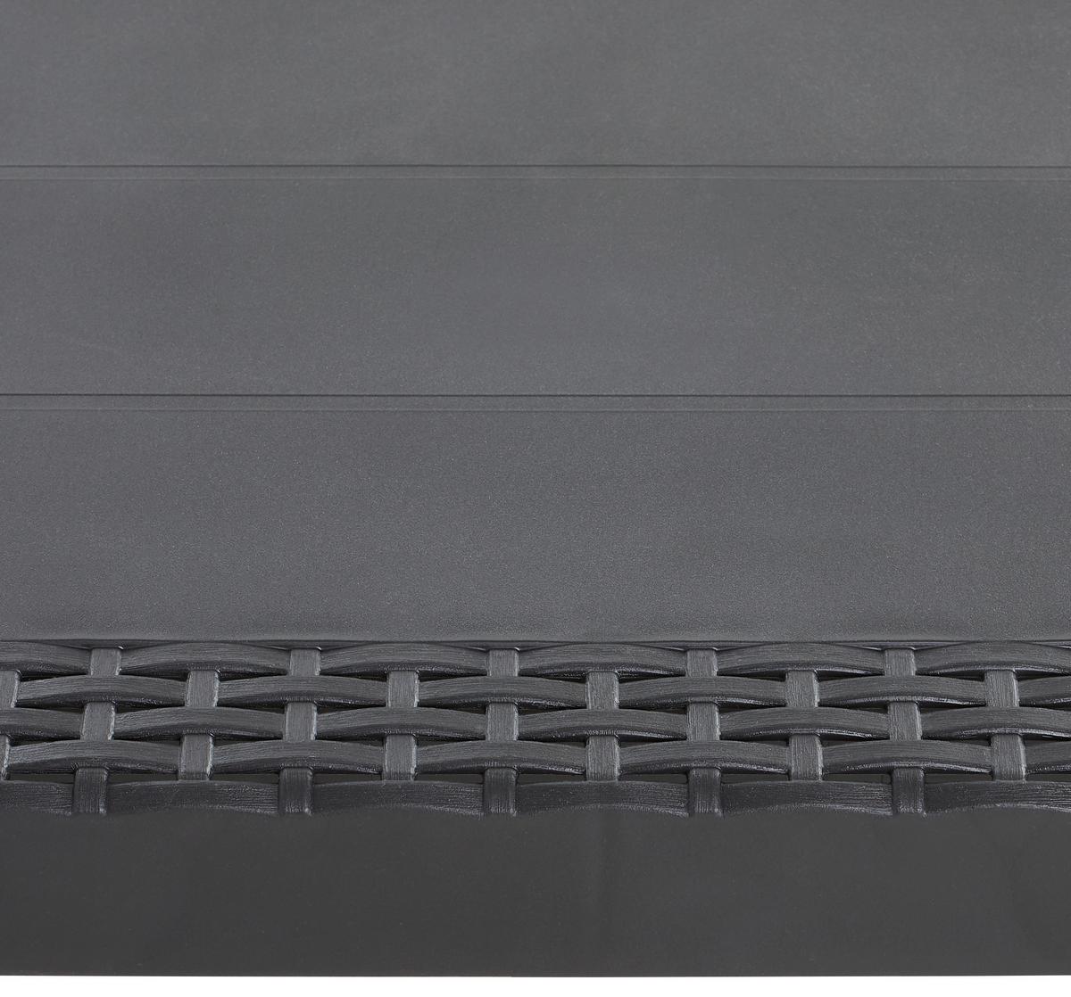 Gartengarnitur Jungle - Anthrazit/Hellgrau, Basics, Kunststoff