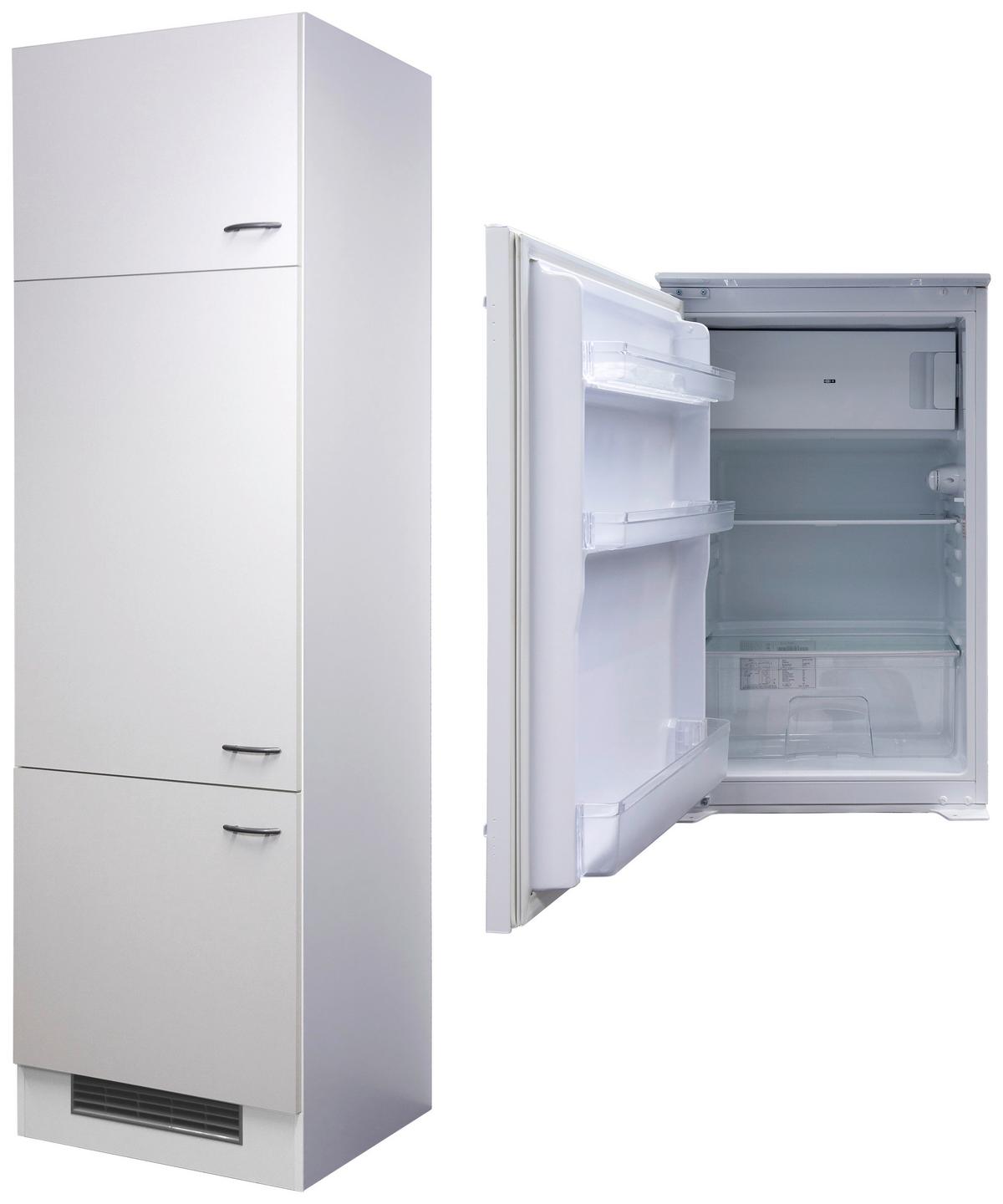 Kühlschrank-Umbauschrank Wito B: 60 cm Weiß - Weiß, MODERN, Holzwerkstoff (60/200/57cm) - FlexWell