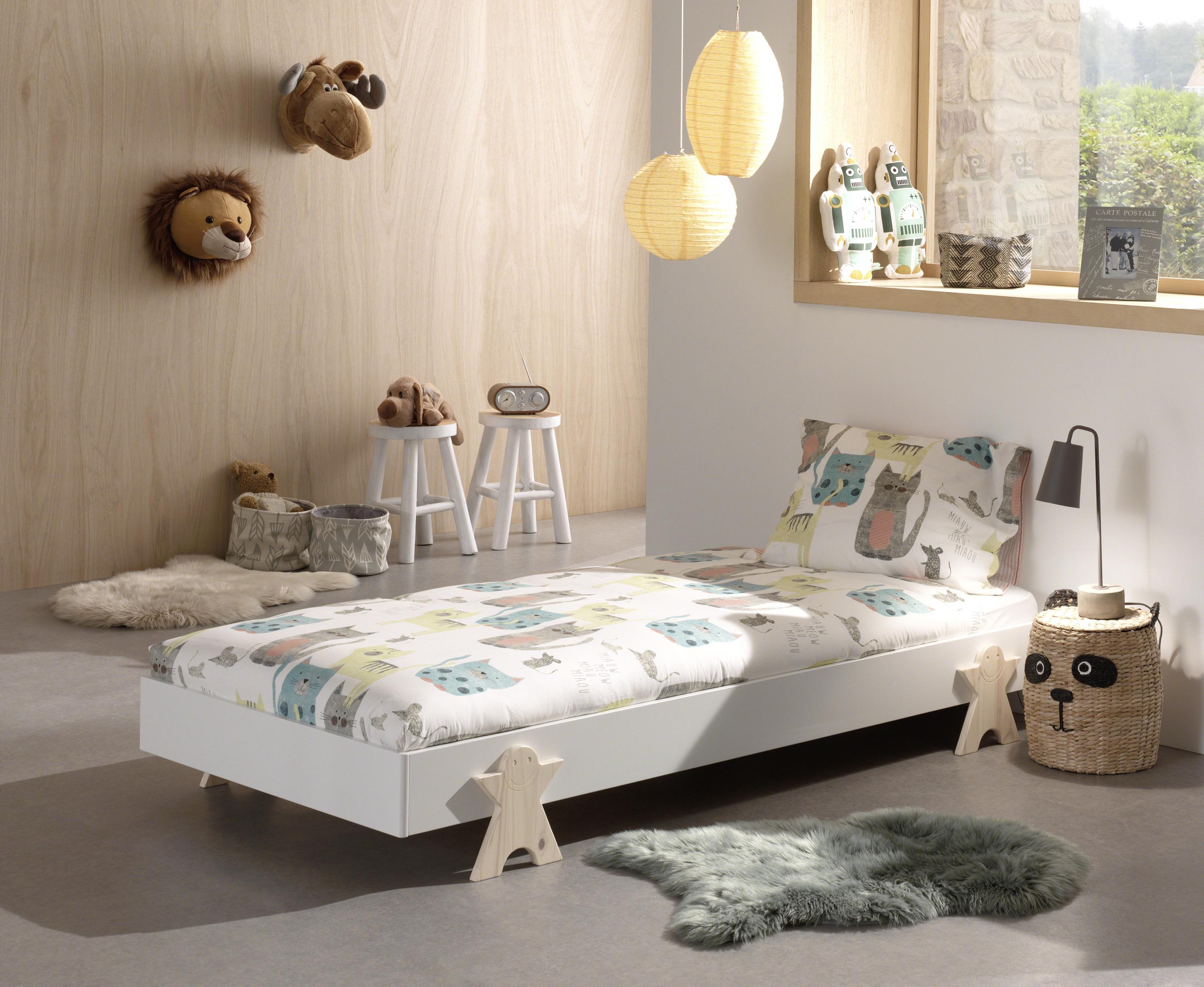 Kinderbett Modulo 90x200 cm Kiefer Massiv mit Lattenrost