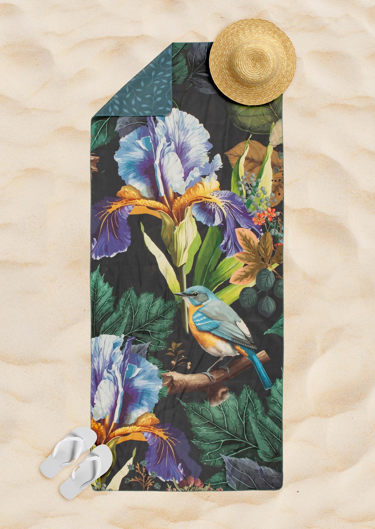 SPORTHANDTUCH DILANA - Anthrazit/Multicolor, Design, Textil (75/180cm)