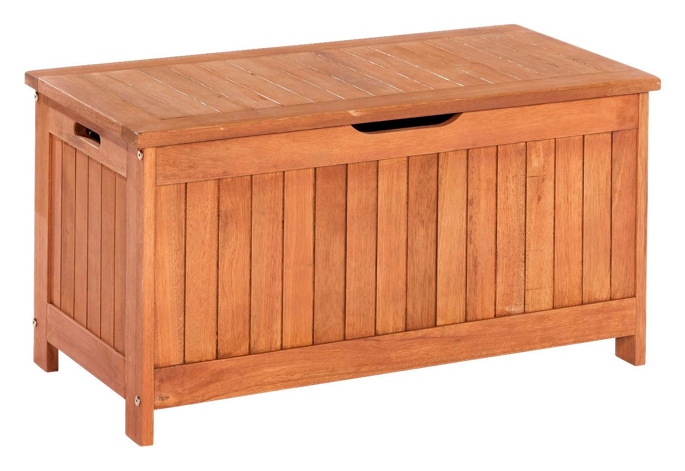 Ambia Garden Kissenbox BxHxT: 88x45x45 cm Echtholz - Naturfarben, ROMANTIK / LANDHAUS, Holz (88/45/45cm) - Ambia Garden