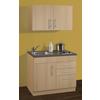 Miniküche Toronto Buchefarben/graphit B: 100 Cm - Buchefarben/Graphitfarben, MODERN, Holzwerkstoff (100cm) - Held