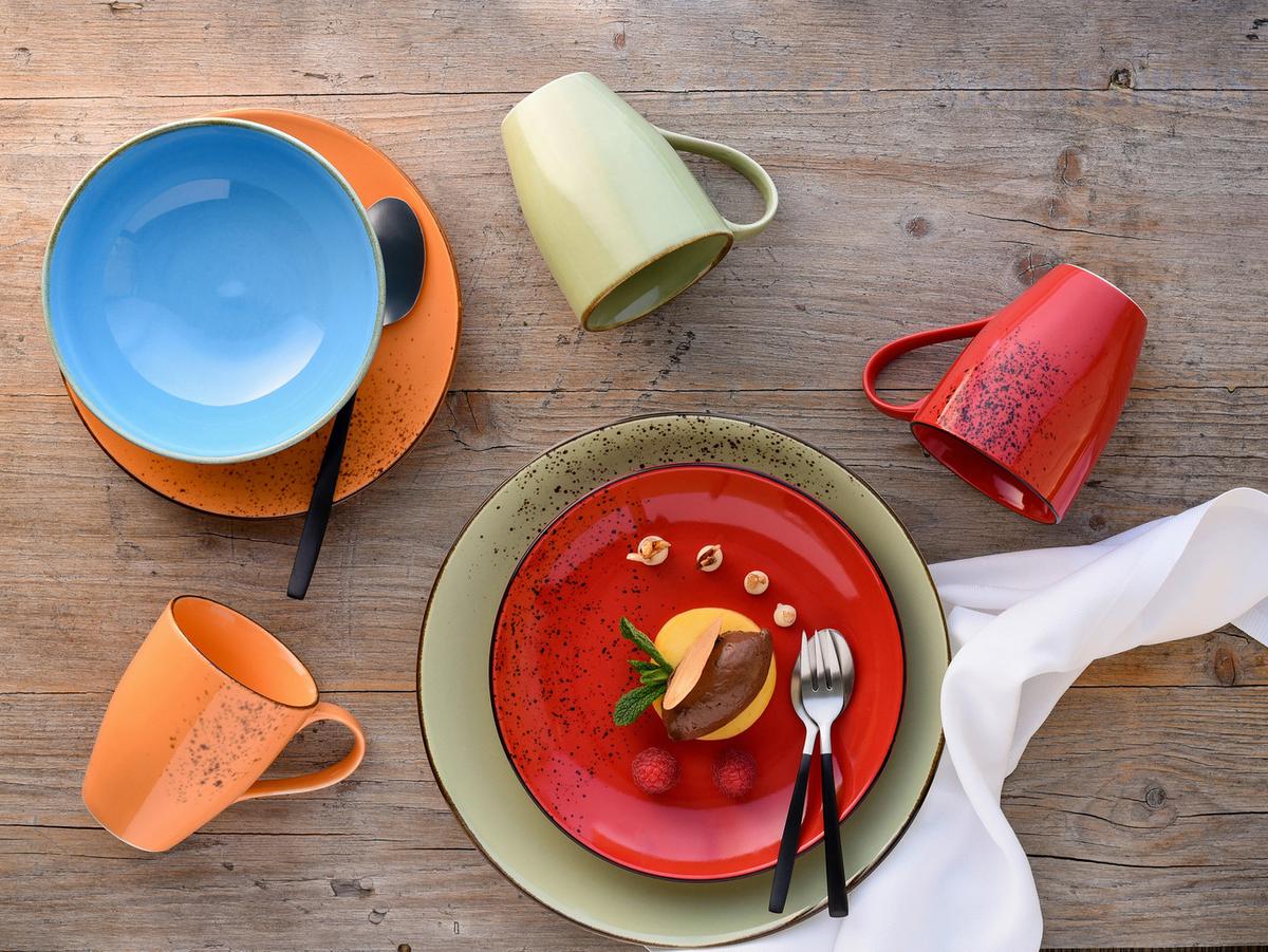 Kombiservice Keramik 4 Personen Geschirr Set - Multicolor, Basics, Keramik (34/31,5/33cm) - Creatable