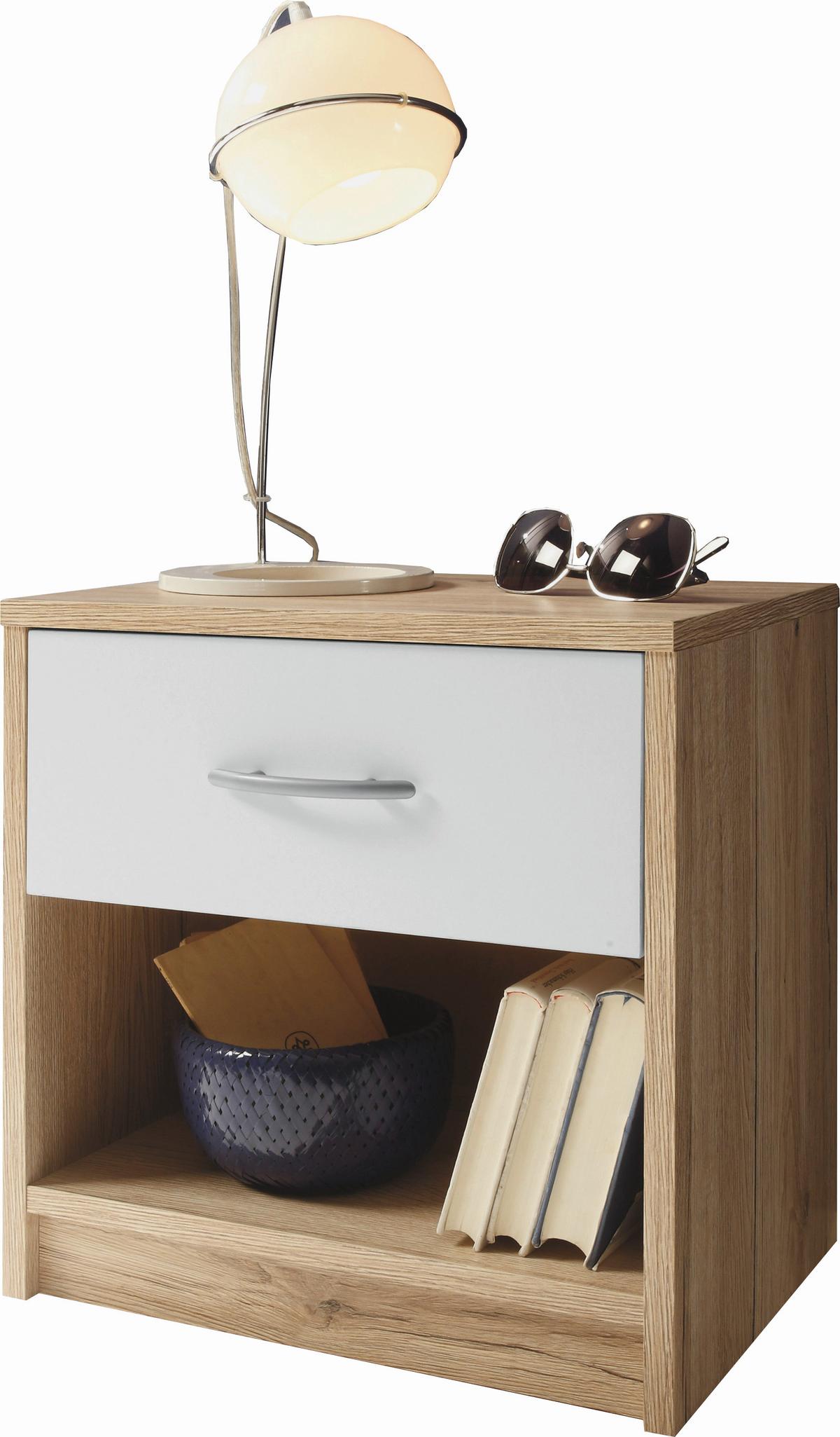 Éjjeliszekrény Pepe *top Ár* - Sonoma tölgy/fehér, faalapú anyag (39/41/28cm) - Best Price