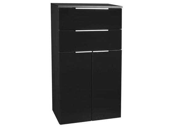 Fackelmann Midischrank Kara Anthrazit - Anthrazit/Alufarben, MODERN, Glas/Holzwerkstoff (61/106,5/32cm) - Fackelmann Fackelmann Midischrank Kara Anthrazit - Anthrazit/Alufarben, MODERN, Glas/Holzwerkstoff (61/106,5/32cm) - Fackelmann