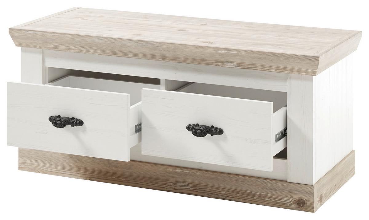 Garderobenbank Florenz Pinienfarbe/hellbraun 107cm - Hellbraun/Pinienfarben, Design, Holzwerkstoff (107/50/45cm) - MID.YOU