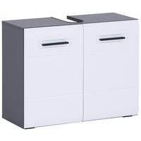 Waschbeckenunterschrank Pearl New Snol 111, Anthrazit/Weiß - Anthrazit/Weiß, KONVENTIONELL, Holzwerkstoff (70/55,5/29,6cm)