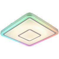 Led-deckenleuchte Nadina - Chromfarben/Weiß, Design, Kunststoff/Metall (38/38/7cm) - Luca Bessoni