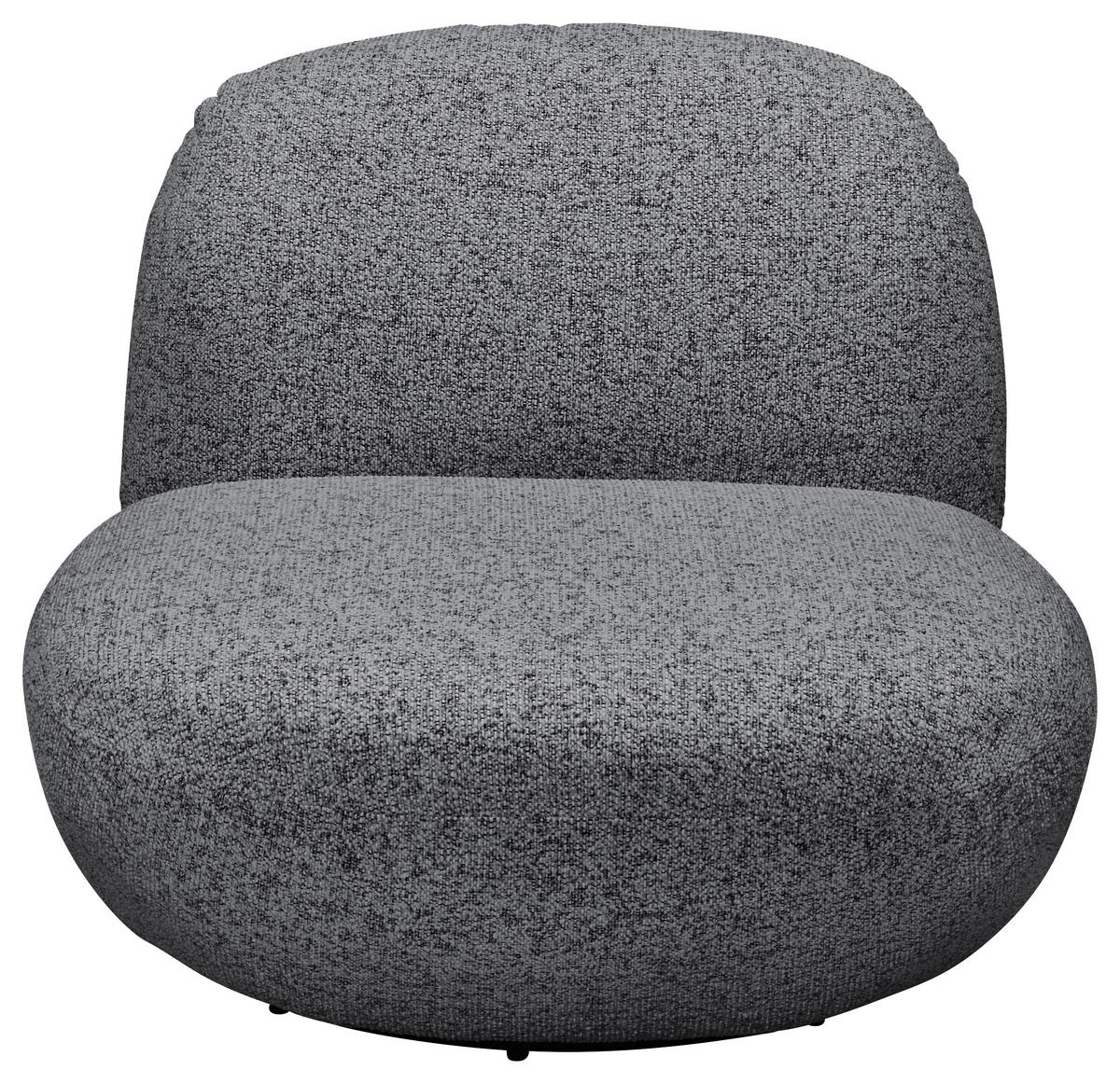 Sessel Chris Anthrazit B: 85 cm - Anthrazit/Schwarz, MODERN, Textil (85/70/99cm) - MID.YOU