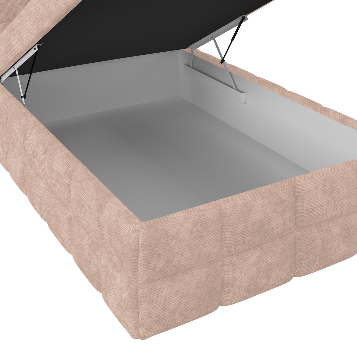 Čalúnená posteľ VEGA 140x200 cm, béžová - čierna/zelená, Trend, drevo/textil (140/200cm)