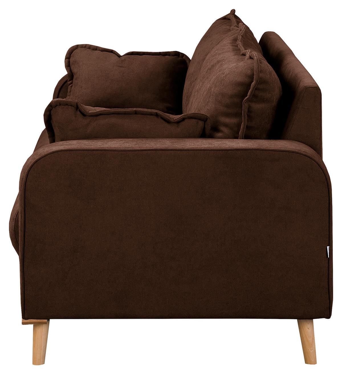 3-sitzer-sofa Beata Braun B: 193 Cm - Wengefarben/Braun, Design, Textil (193/86/87cm) - Livetastic