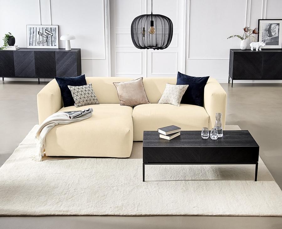 Ecksofa Bolt, Beige S: 255x160 cm - Beige, MODERN, Textil (255/160cm) - Trendmanufaktur