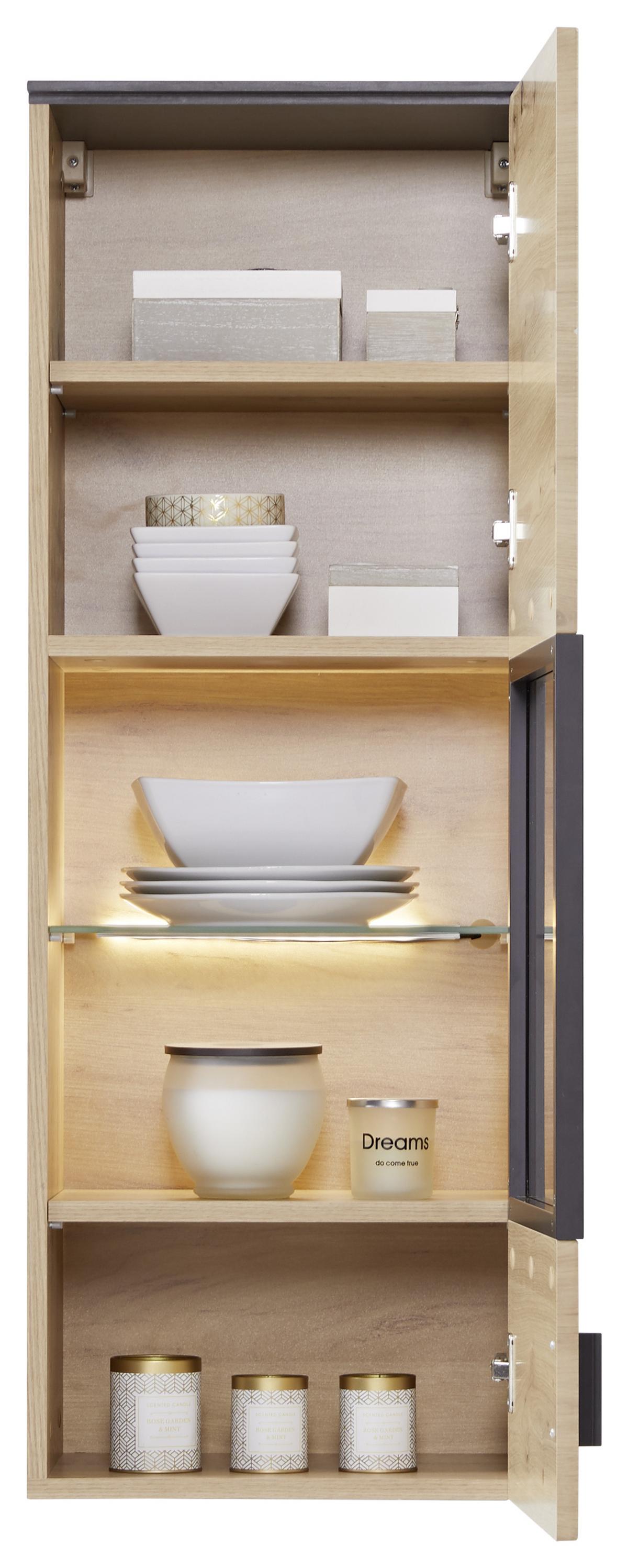 Wohnkombination Modern 4 -Teilig. Tonale 3, Eiche Dekor/Grau - MODERN (240,4/207,6/40cm)
