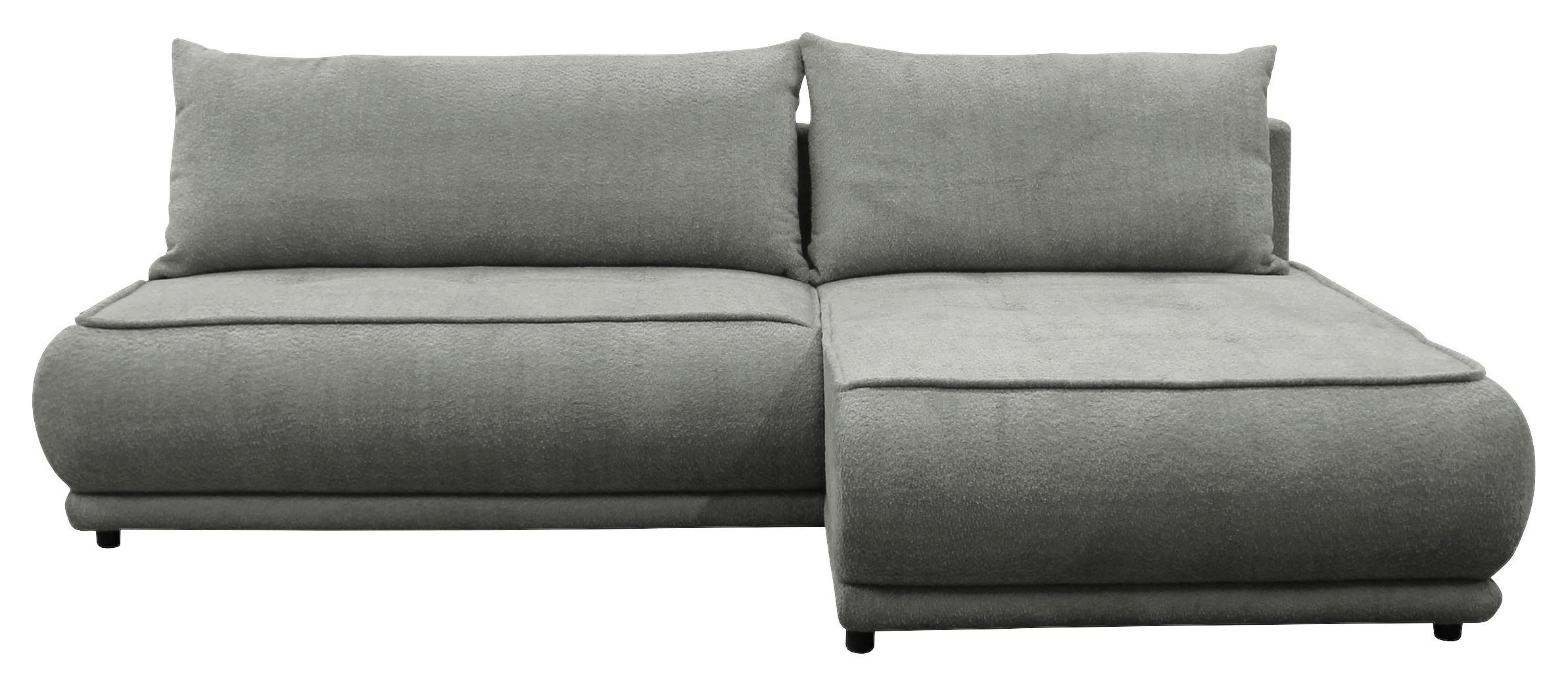 Ecksofa Paros Grau 277x179 Cm - Schwarz/Grau, Design, Textil (277/179cm) - MID.YOU