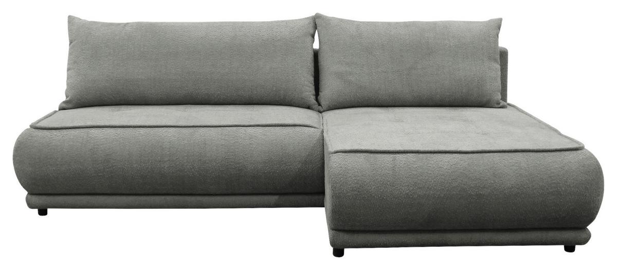 Ecksofa Paros Grau 277x179 Cm - Schwarz/Grau, Design, Textil (277/179cm) - MID.YOU