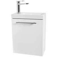 Mosdószekrény Mosdóval Fantasy 40 + Leon - fehér, Konventionell, faalapú anyag/kő (40/47/22cm) - Best Price