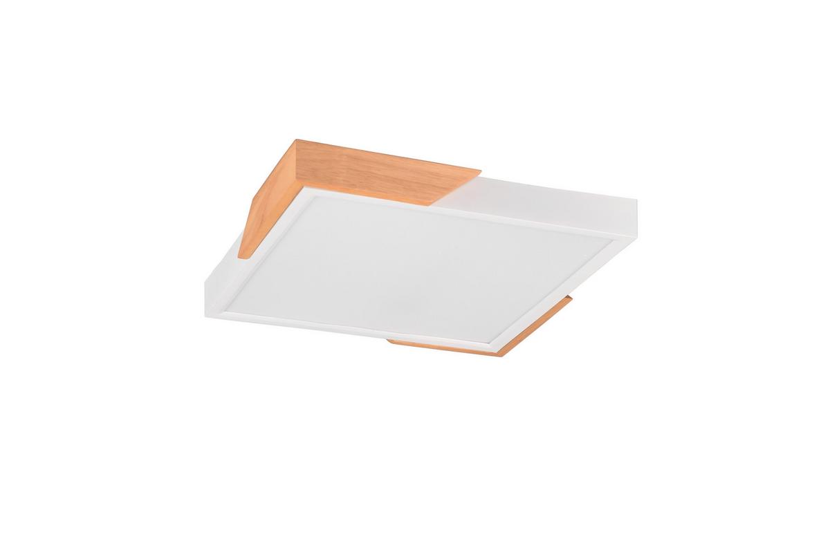 LED-Deckenleuchte R67191131  Meta - Weiß, Natur, Holz/Kunststoff (31,5/31,5/3,5cm)