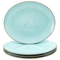 Steaktellerset Keramik, Hellblau - Hellblau, Basics, Keramik - Creatable