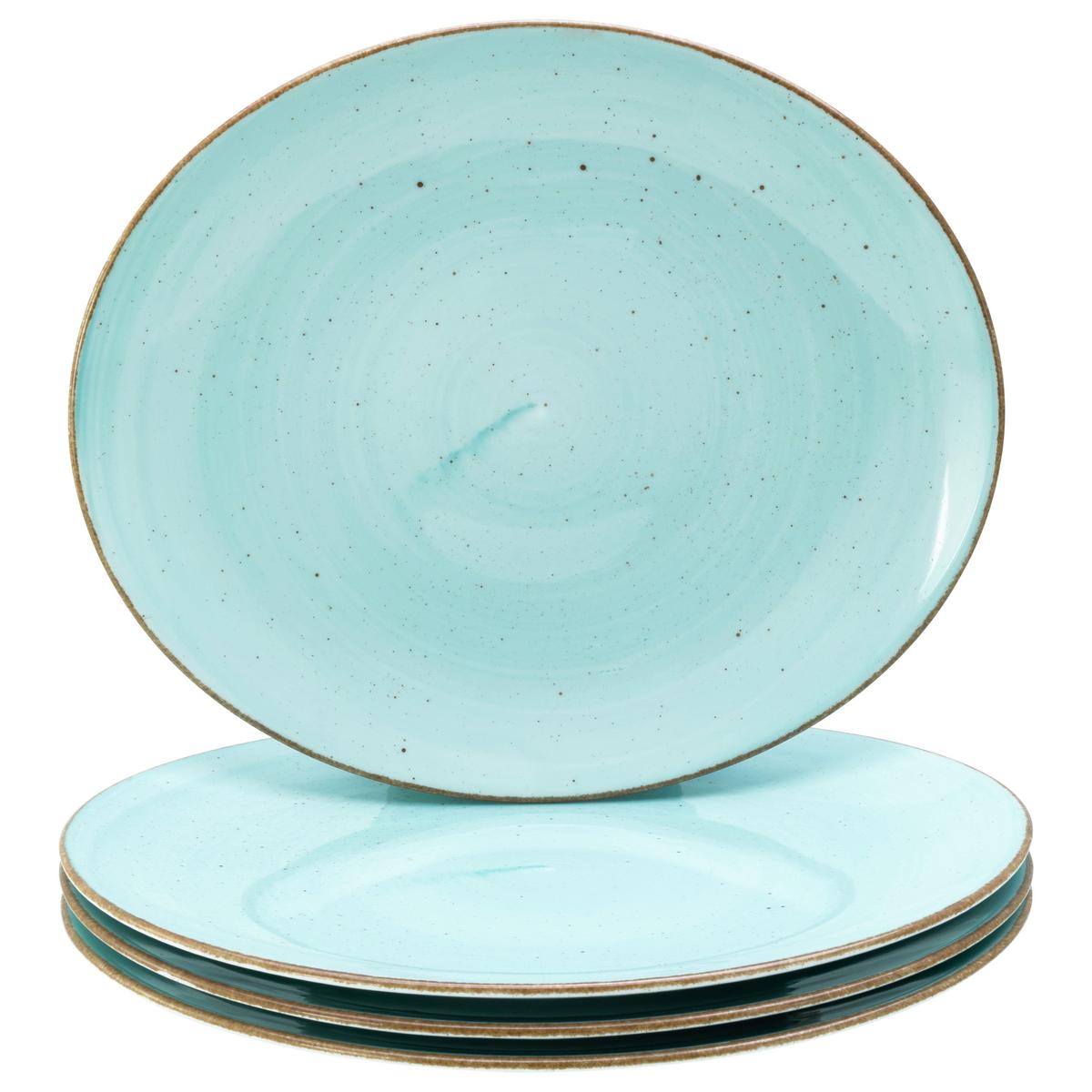 Steaktellerset Keramik, Hellblau - Hellblau, Basics, Keramik - Creatable