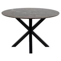 Esstisch Rund Heaven 120x75 cm Braun/Schwarz - Schwarz/Braun, MODERN, Stein/Metall (120/120/75cm) - P & B