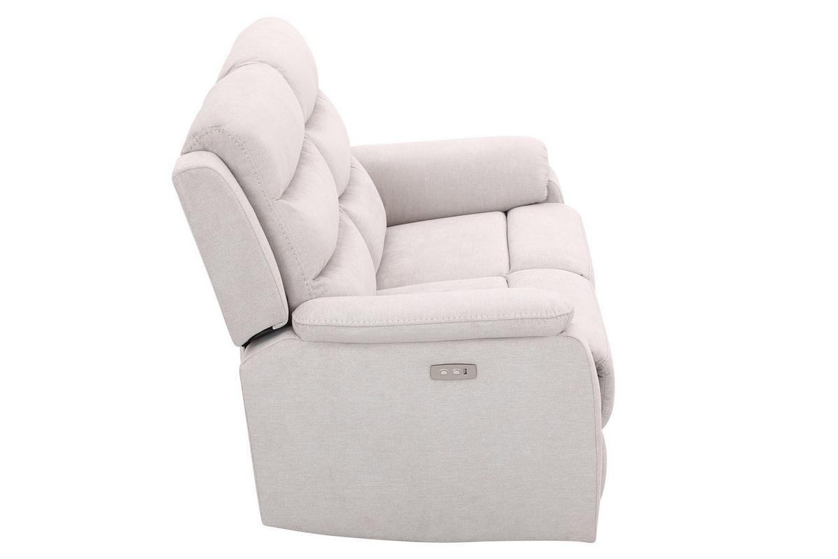 Dvojmiestna relaxačná pohovka, MANCHESTER, béžová - čierna/béžová, Konventionell, textil/plast (153/102/93cm) - Based