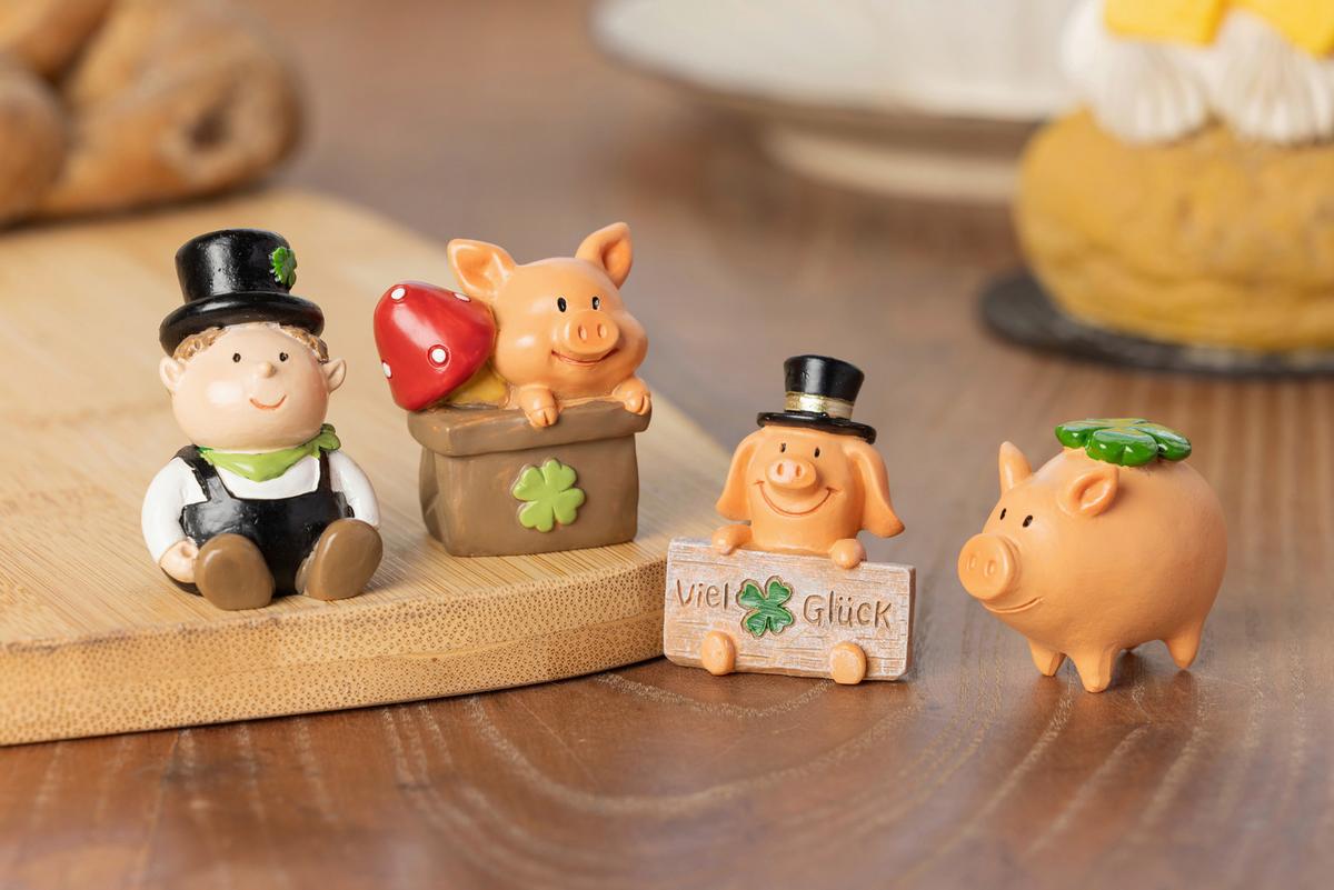 Glücksbringer Lucky - Rot/Schwarz, KONVENTIONELL, Kunststoff (3,2/3/4,2cm) - Luca Bessoni