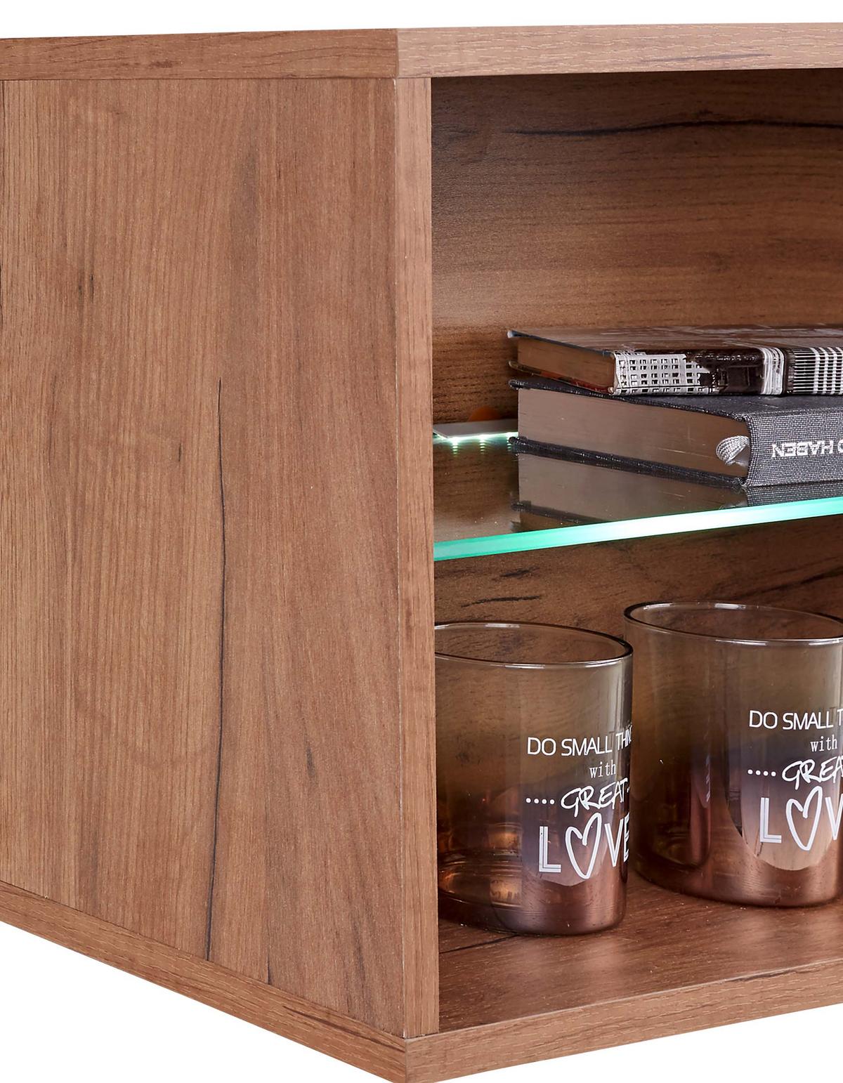 Függesztett Elem Avensis New Typ144 - tölgyfa színű, Konventionell, faalapú anyag/Üveg (56/34/25cm) - Luca Bessoni