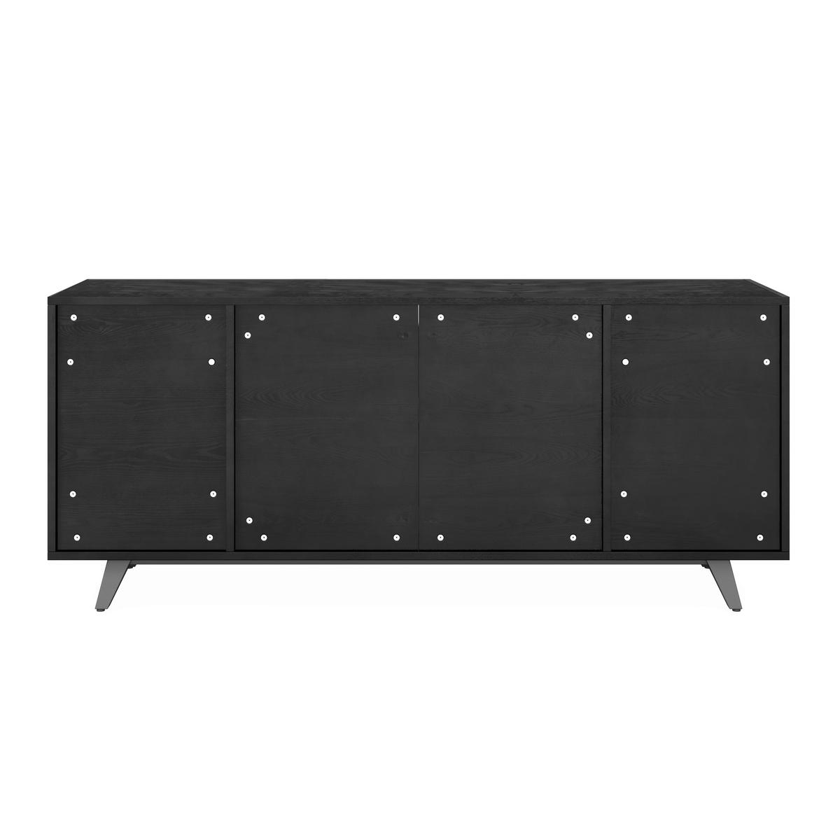 Široká komoda Zelia, š: 180 cm, čierna - černá, Moderní, kov/dřevo (180/77/45cm) - Bessagi Home