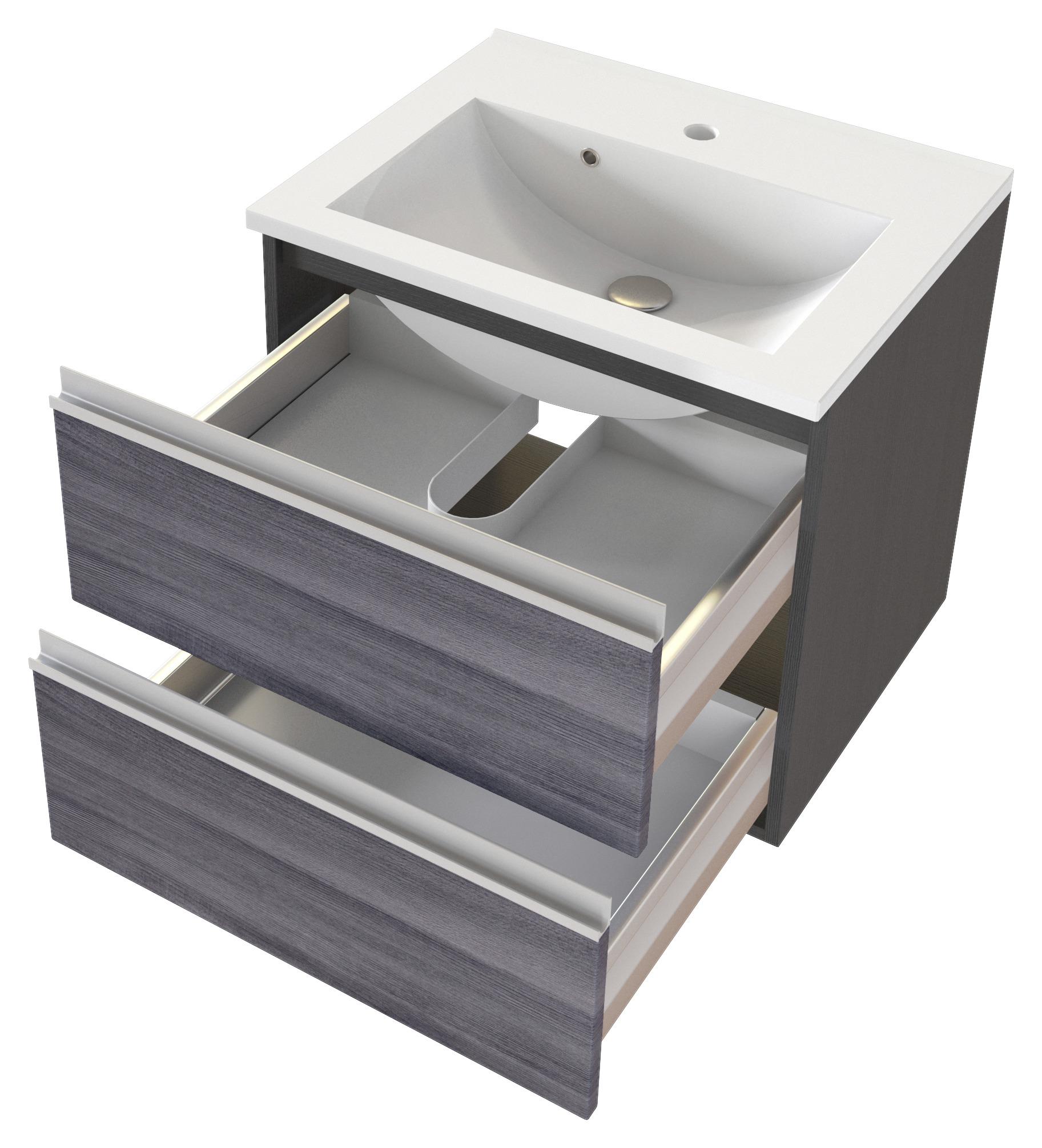 MID.YOU Waschtisch Mit Soft-Close Arezzo B: 60cm, Eiche Dekor