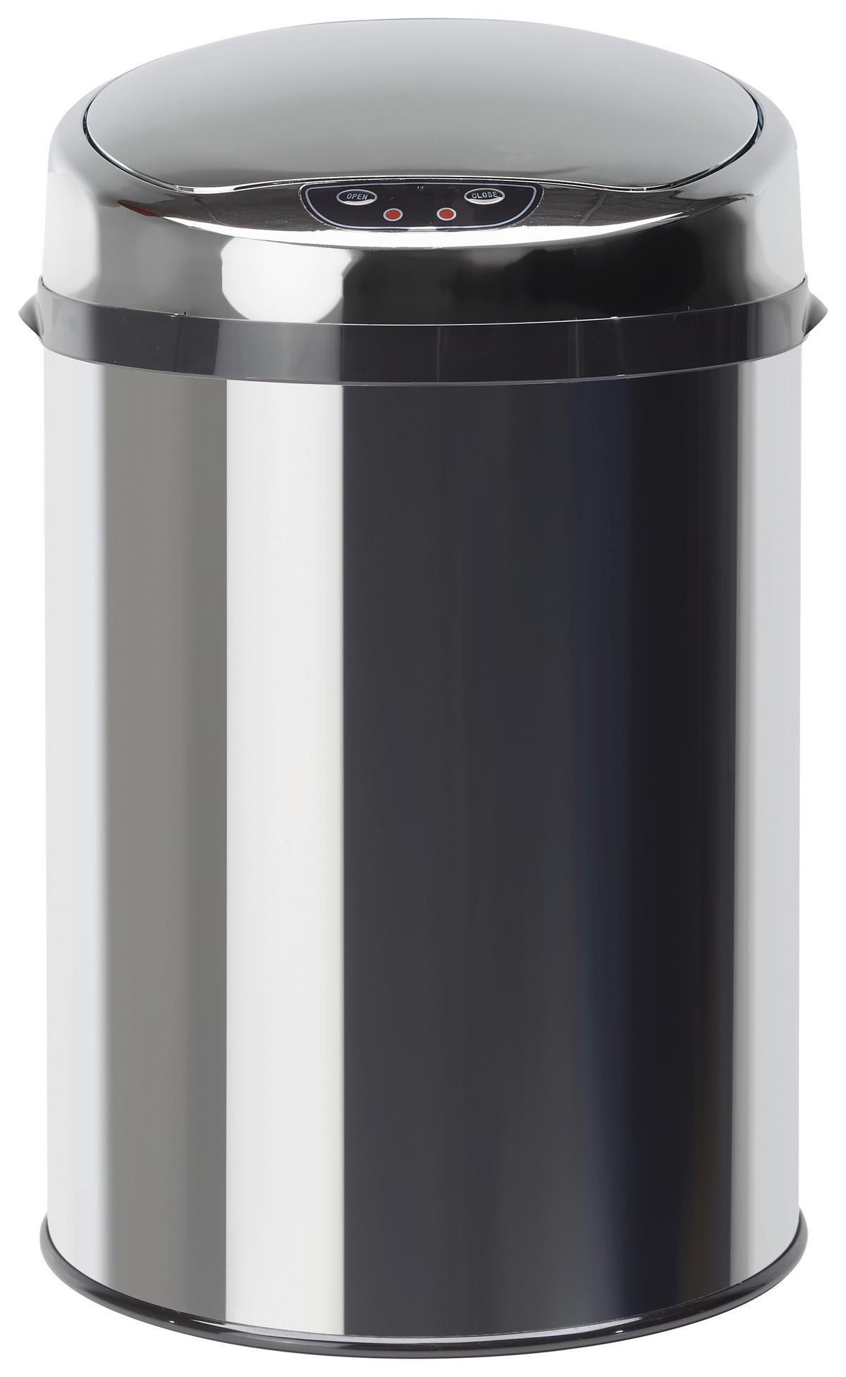 Odpadkový kôš ECHTWERK SENSOR - čierna/farba ušľachtilej ocele, Trend, kov/plast (24,5/37,5cm) - Echtwerk