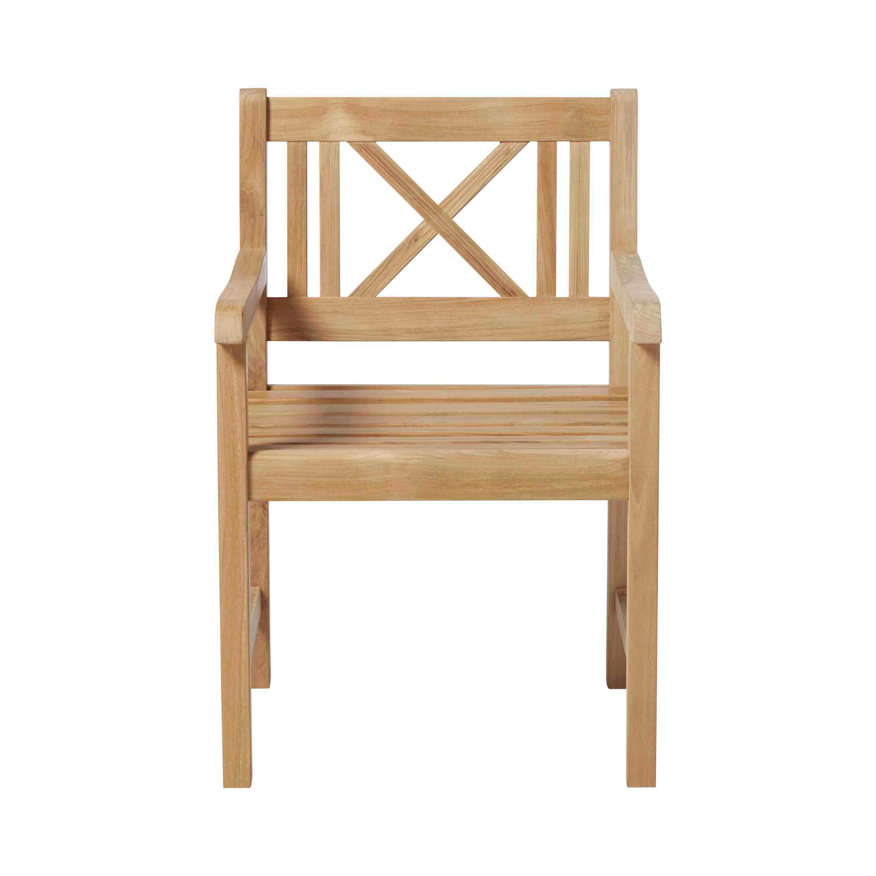 Gartensessel Rosenborg, natur 89x89x59 cm, Echtholz - Teakfarben, Natur, Holz (59/89/59cm) - Gardenson