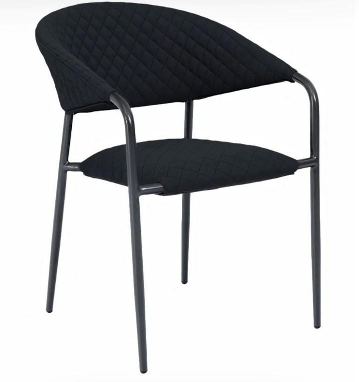 Stapelsessel Puro - Anthrazit, MODERN, Textil/Metall (58/83/66cm) - Gardenson