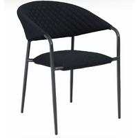 Stapelsessel Puro - Anthrazit, MODERN, Textil/Metall (58/83/66cm) - Gardenson