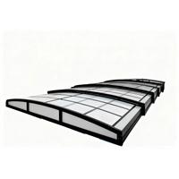 Pooldach rechteckig - Anthrazit, Basics, Kunststoff/Metall (663/326/80cm)