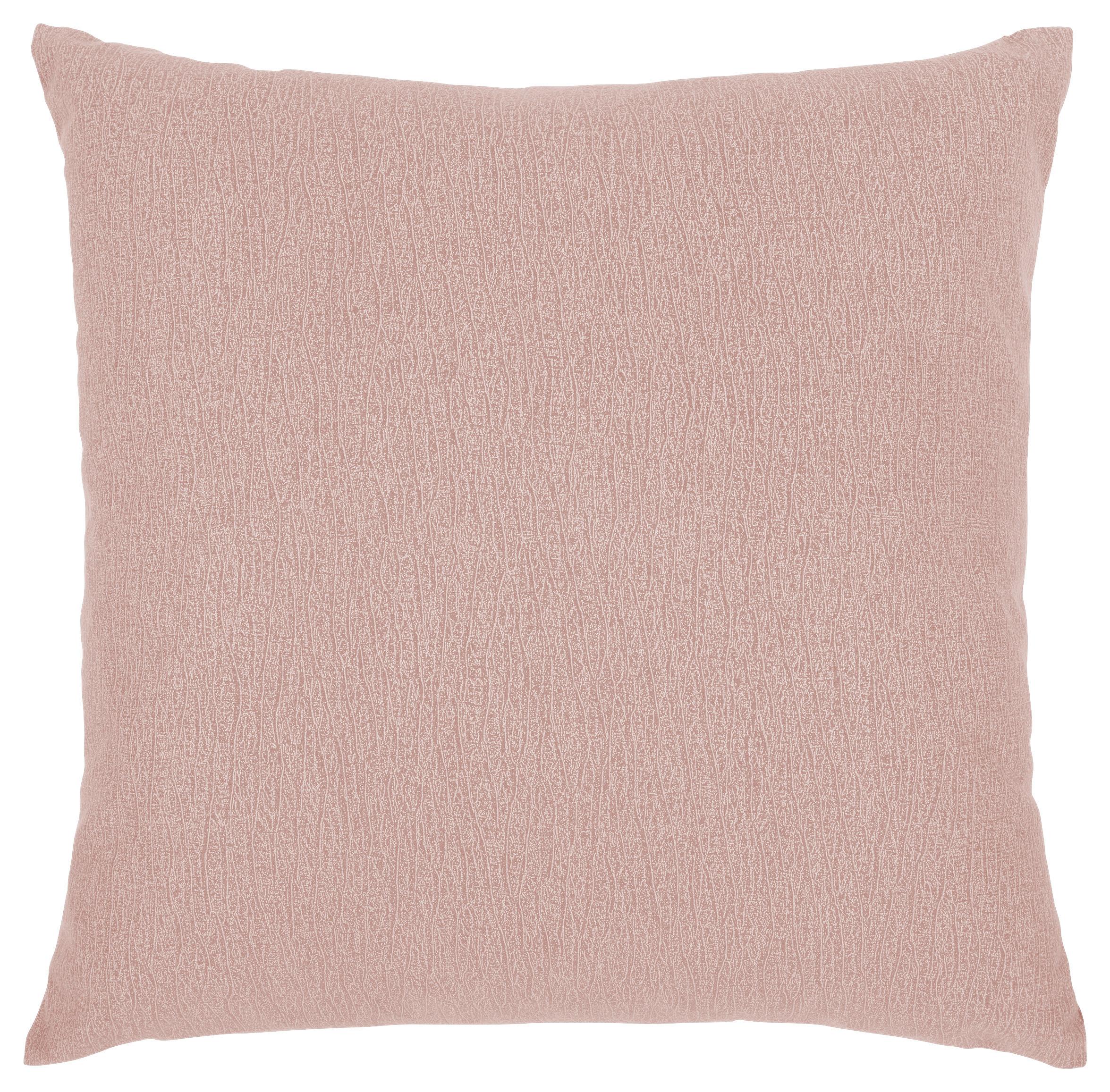 Díszpárnahuzat Josefina - fáradt rózsaszín/ezüstszínű, Konventionell, textil (45/45cm)